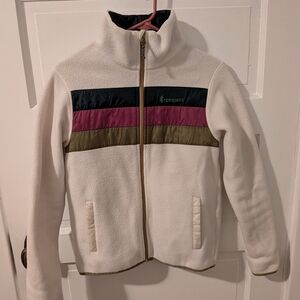 Cotopaxi Women's Sweater - Cream with Multicolor Stripes